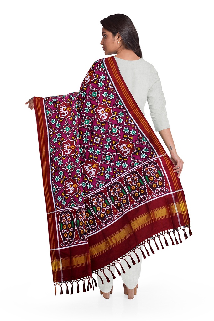 Handwoven Double Ikat Patola Dupatta