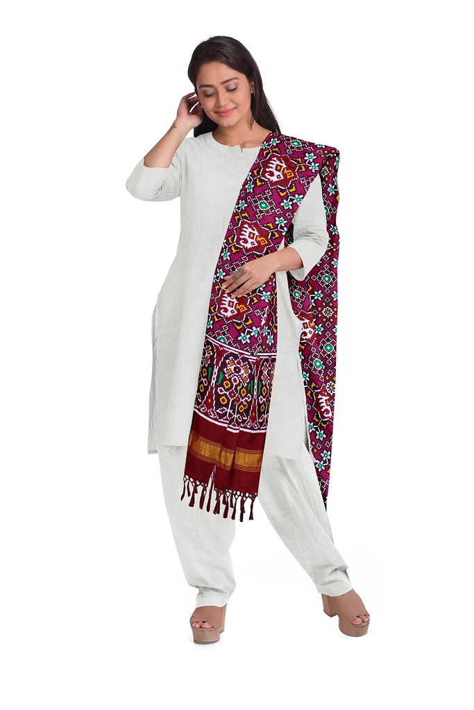 Handwoven Double Ikat Patola Dupatta