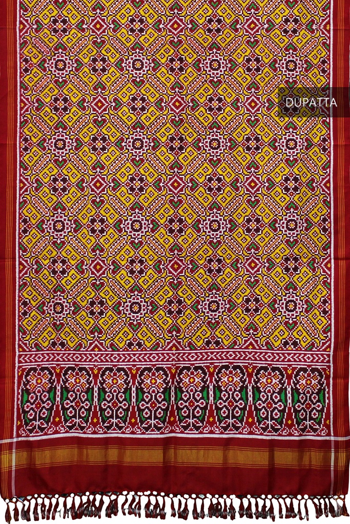 Handwoven Double Ikat Patola Dupatta