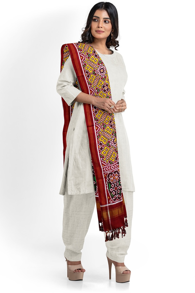 Handwoven Double Ikat Patola Dupatta