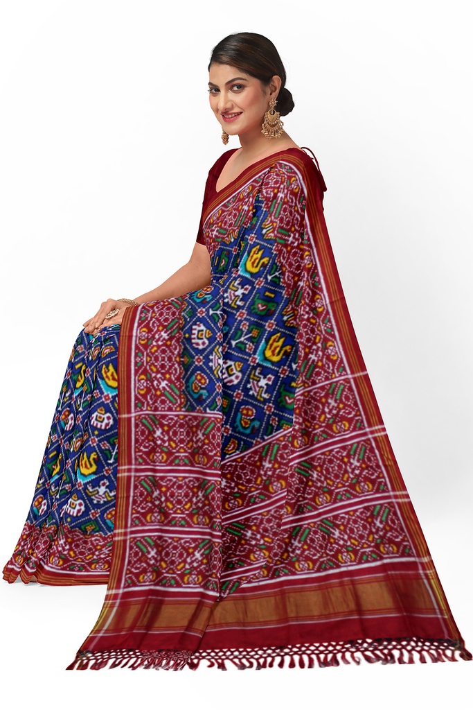 Handwoven Double Ikat Silk Patola Saree