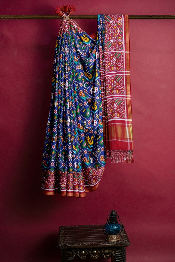 Handwoven Double Ikat Silk Patola Saree