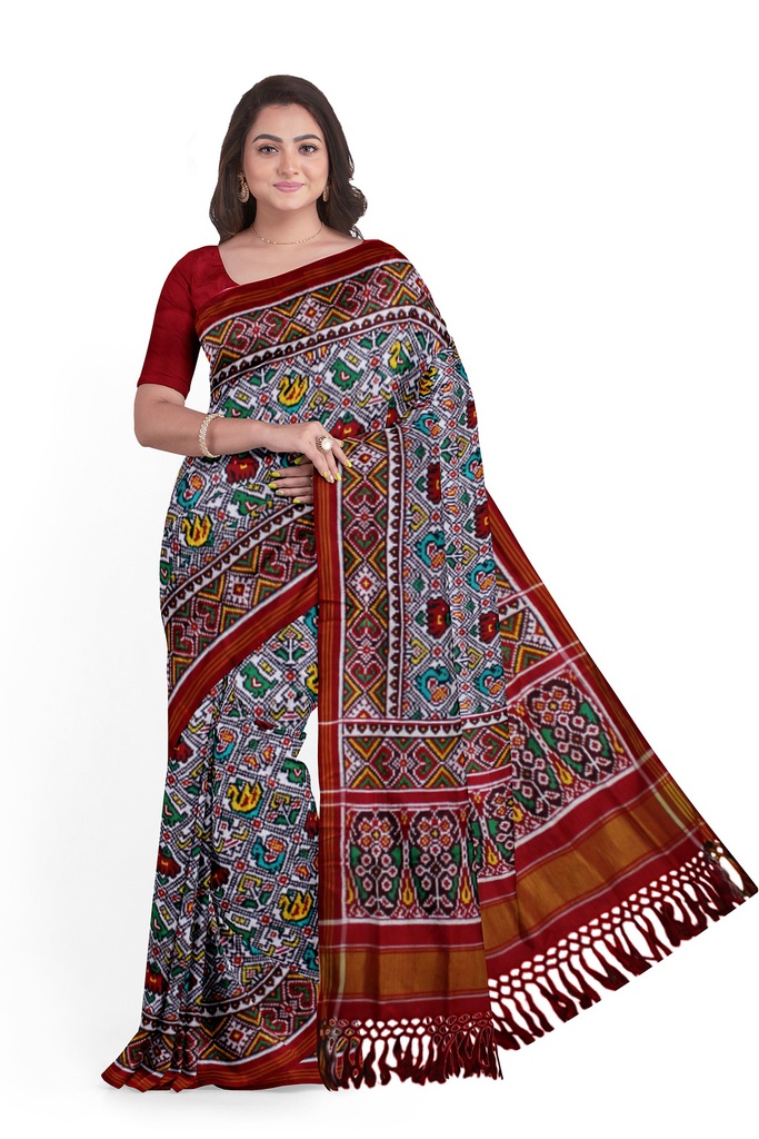 Handwoven Double Ikat Silk Patola Saree