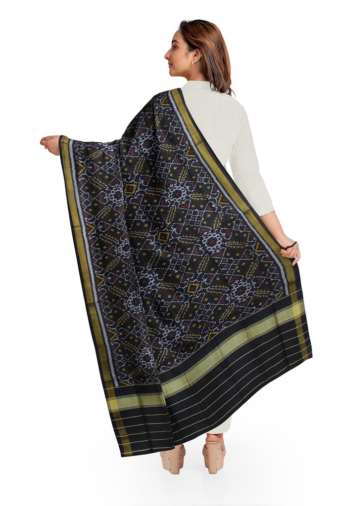 Handloom Single Ikat Patola Silk Dupatta