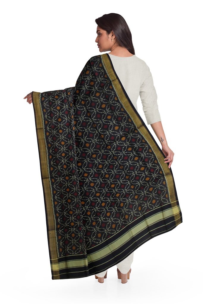 Handloom Single Ikat Patola Silk Dupatta