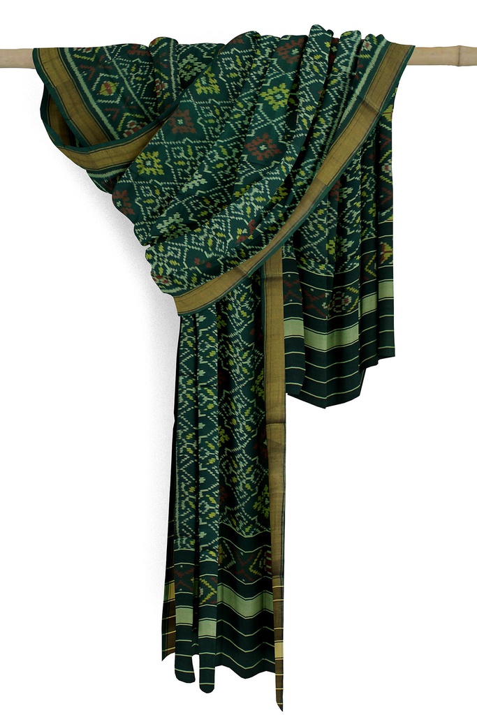 Handloom Single Ikat Patola Silk Dupatta