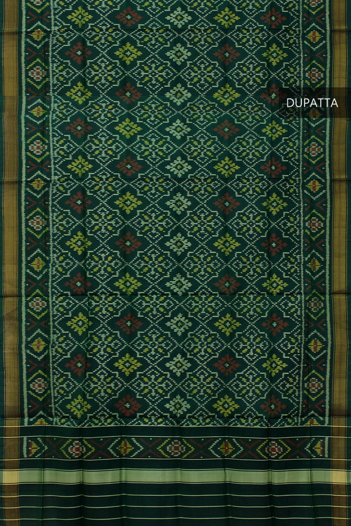 Handloom Single Ikat Patola Silk Dupatta