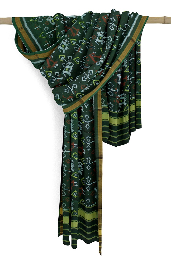 Handloom Single Ikat Patola Silk Dupatta