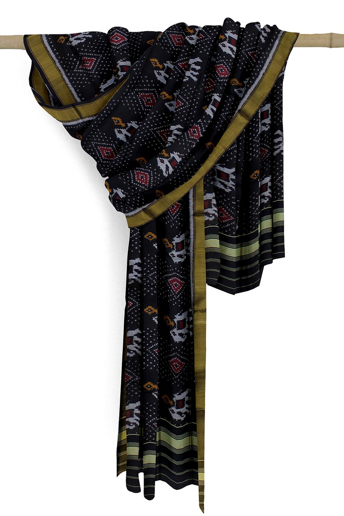 Handloom Single Ikat Patola Silk Dupatta