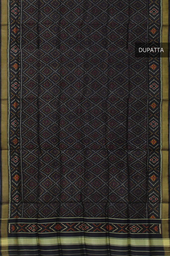 Handloom Single Ikat Patola Silk Dupatta