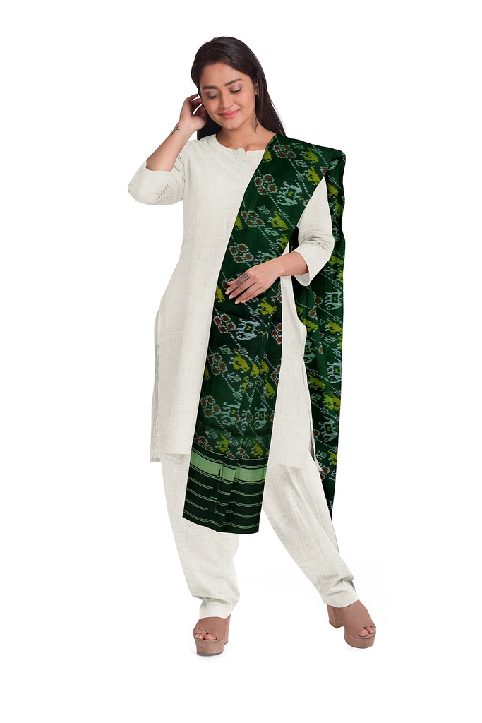 Handloom Single Ikat Patola Silk Dupatta