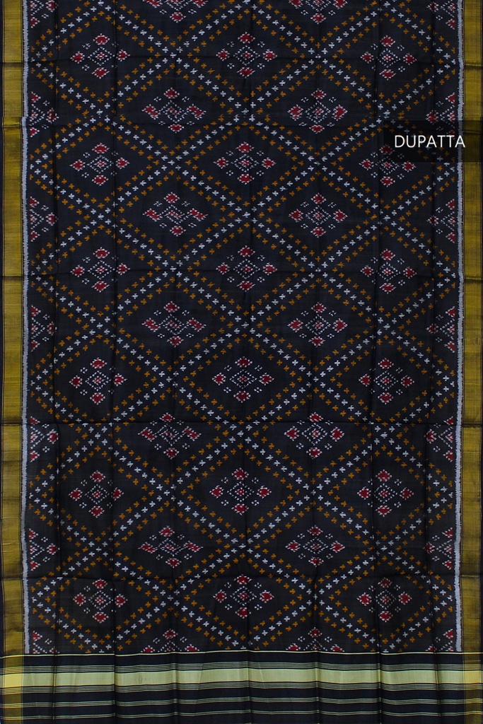 Handloom Single Ikat Patola Silk Dupatta