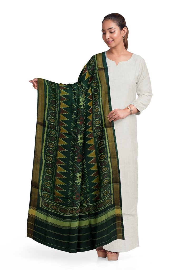 Handloom Single Ikat Patola Silk Dupatta