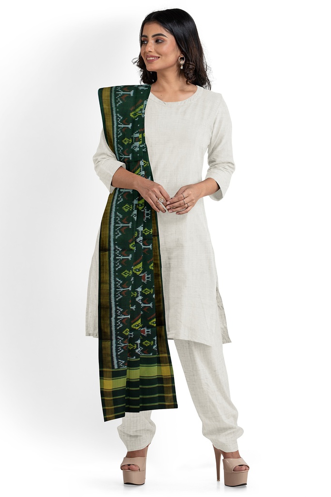 Handloom Single Ikat Patola Silk Dupatta