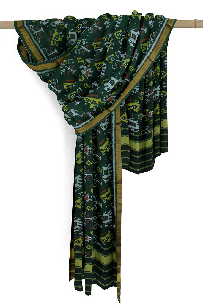Handloom Single Ikat Patola Silk Dupatta
