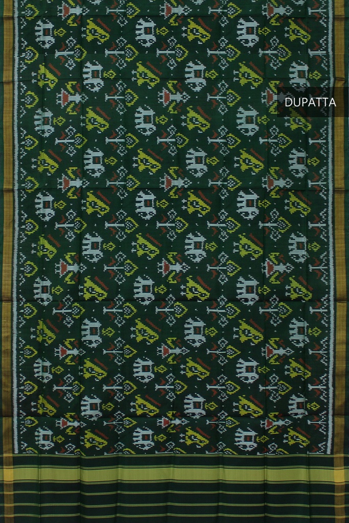 Handloom Single Ikat Patola Silk Dupatta
