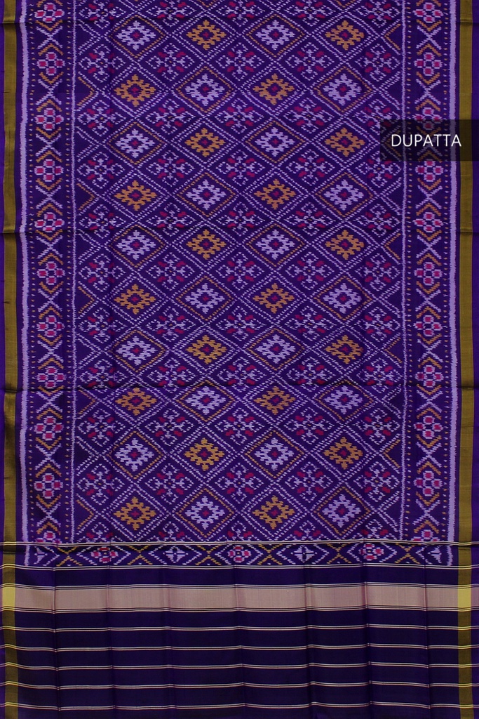 Handloom Single Ikat Patola Silk Dupatta