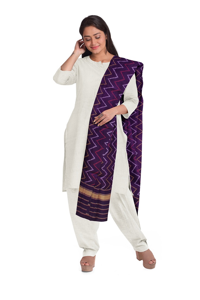 Handloom Single Ikat Patola Silk Dupatta