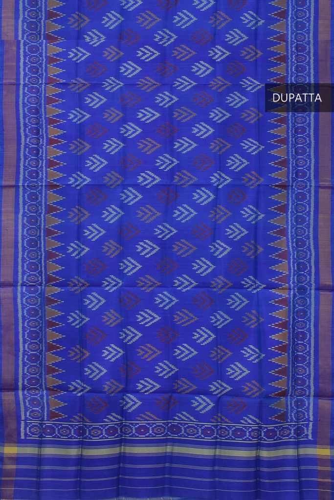 Handloom Single Ikat Patola Silk Dupatta