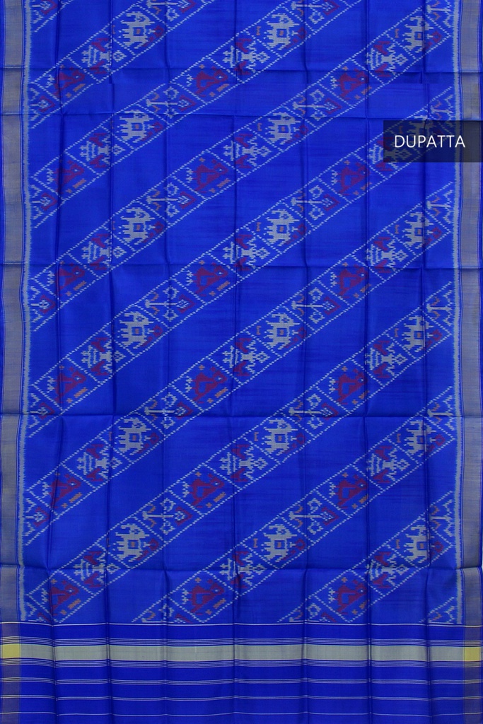 Handloom Single Ikat Patola Silk Dupatta