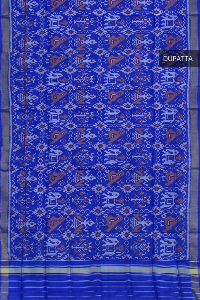 Handloom Single Ikat Patola Silk Dupatta