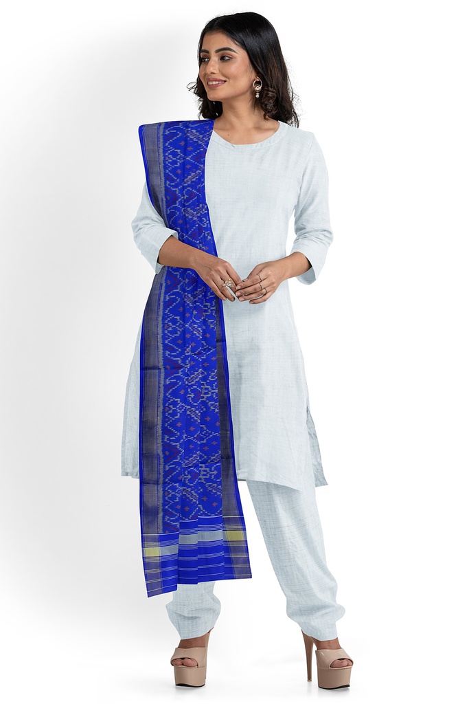 Handloom Single Ikat Patola Silk Dupatta