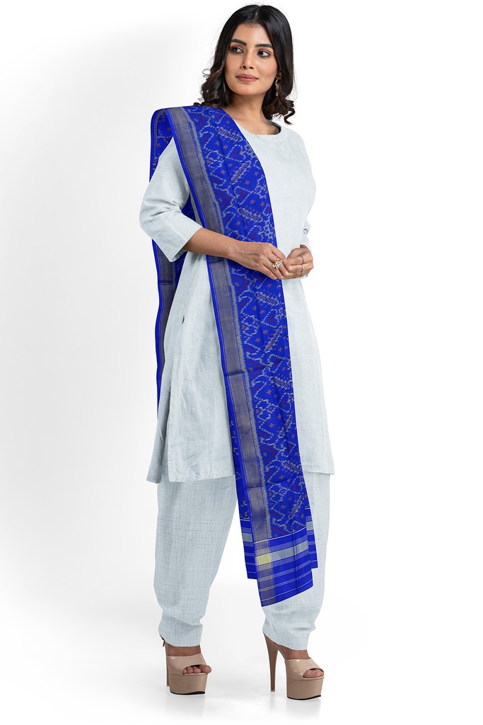 Handloom Single Ikat Patola Silk Dupatta
