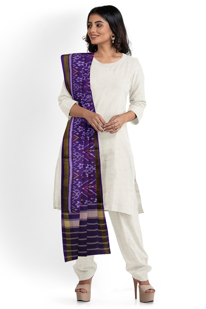 Handloom Single Ikat Patola Silk Dupatta