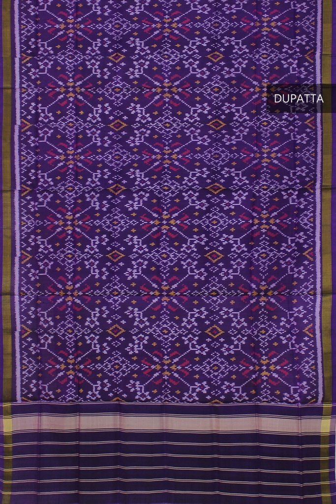 Handloom Single Ikat Patola Silk Dupatta