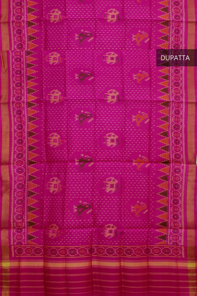 Handloom Single Ikat Patola Silk Dupatta