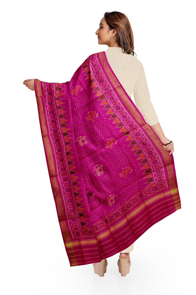 Handloom Single Ikat Patola Silk Dupatta