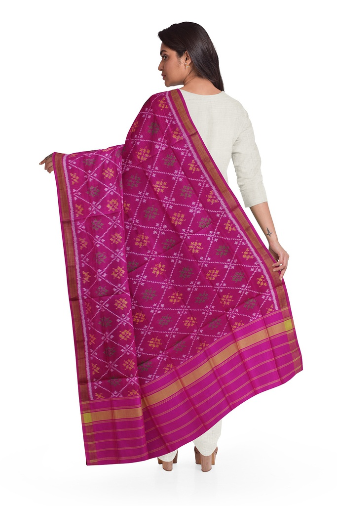 Handloom Single Ikat Patola Silk Dupatta