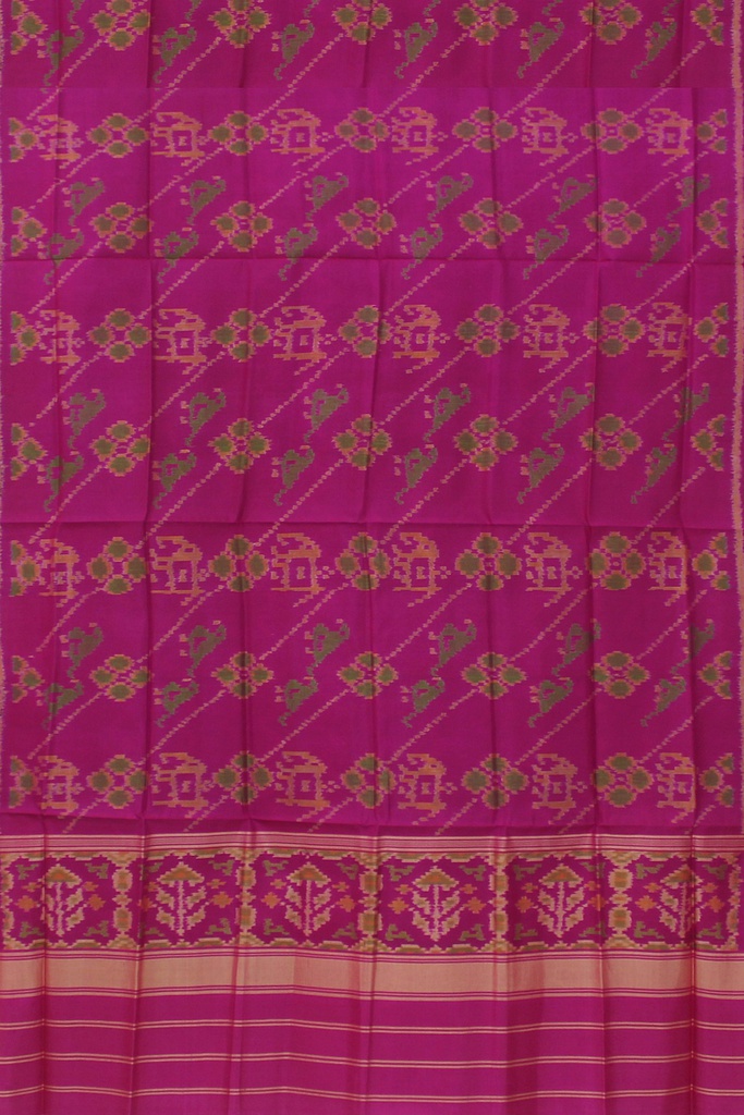 Handloom Single Ikat Patola Silk Dupatta