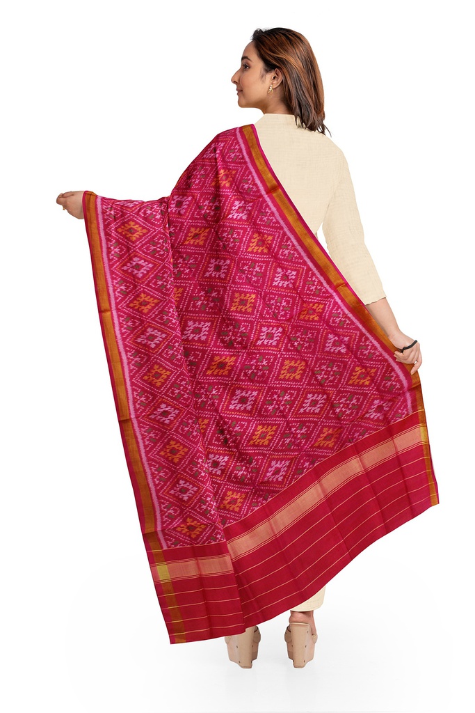 Handloom Single Ikat Patola Silk Dupatta