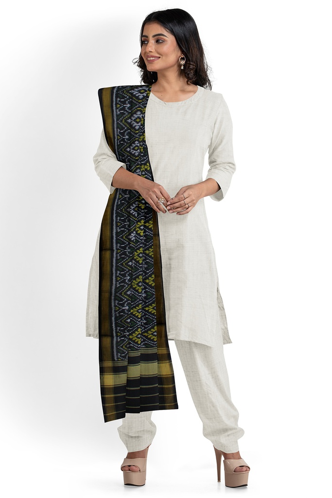 Handloom Single Ikat Patola Silk Dupatta