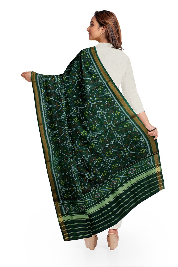 Handloom Single Ikat Patola Silk Dupatta