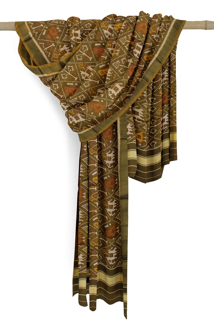 Handloom Single Ikat Patola Silk Dupatta