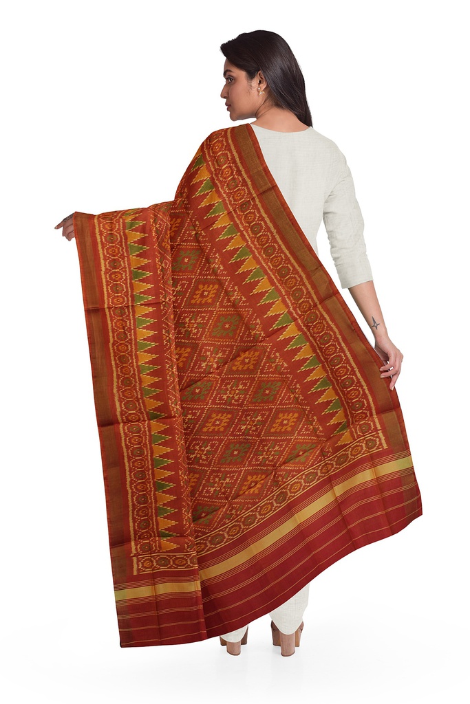 Handloom Single Ikat Patola Silk Dupatta