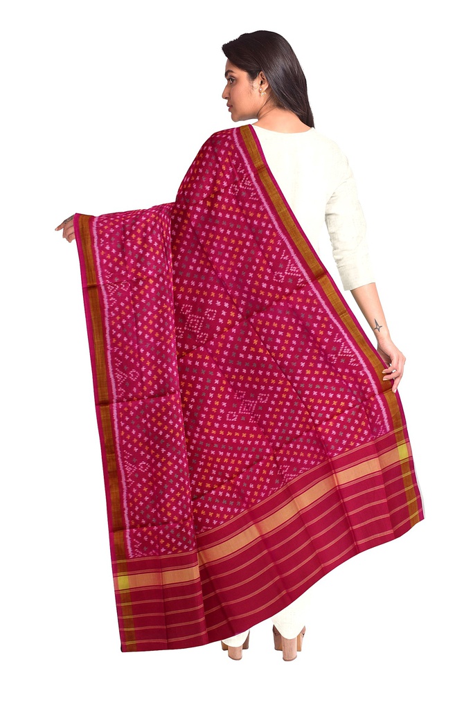 Handloom Single Ikat Patola Silk Dupatta