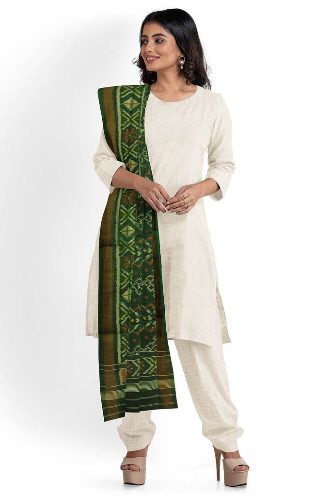 Handloom Single Ikat Patola Silk Dupatta