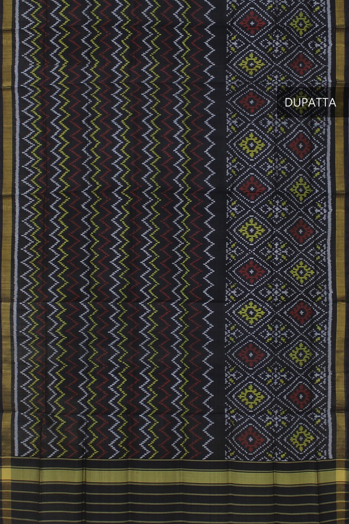 Handloom Single Ikat Patola Silk Dupatta