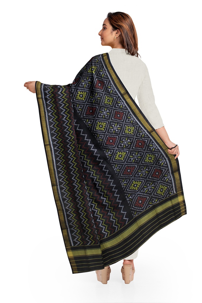 Handloom Single Ikat Patola Silk Dupatta