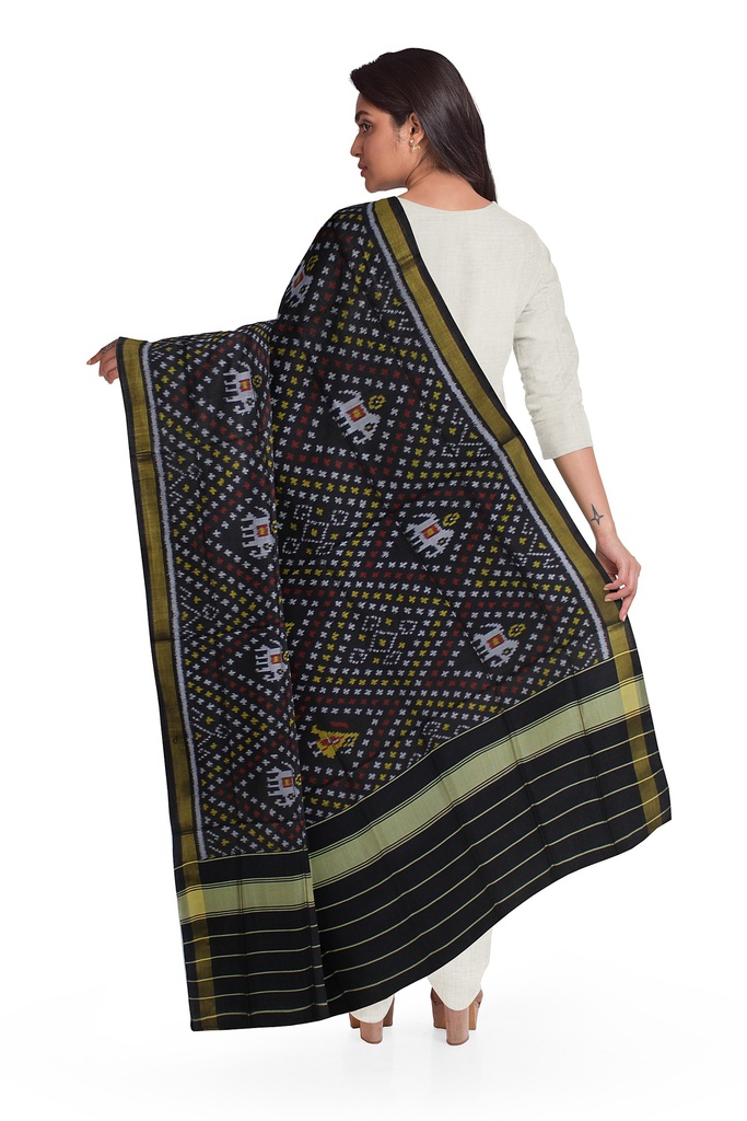 Handloom Single Ikat Patola Silk Dupatta