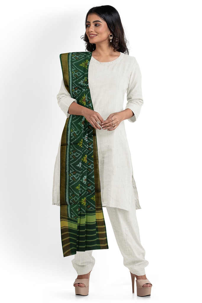 Handloom Single Ikat Patola Silk Dupatta