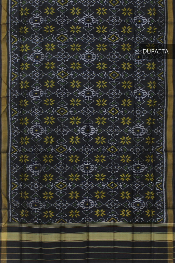 Handloom Single Ikat Patola Silk Dupatta