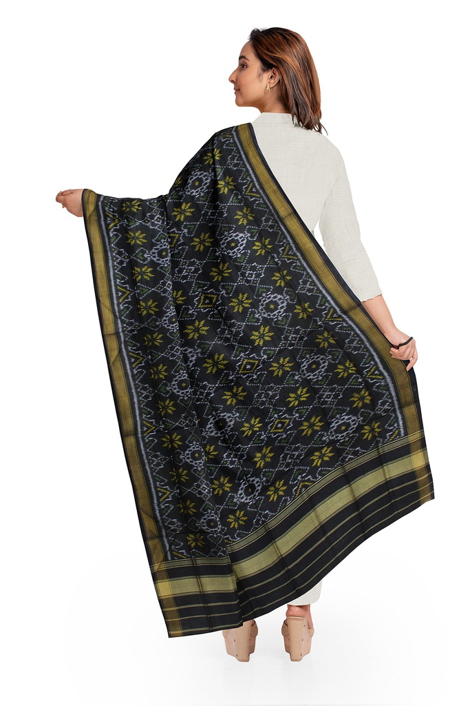 Handloom Single Ikat Patola Silk Dupatta