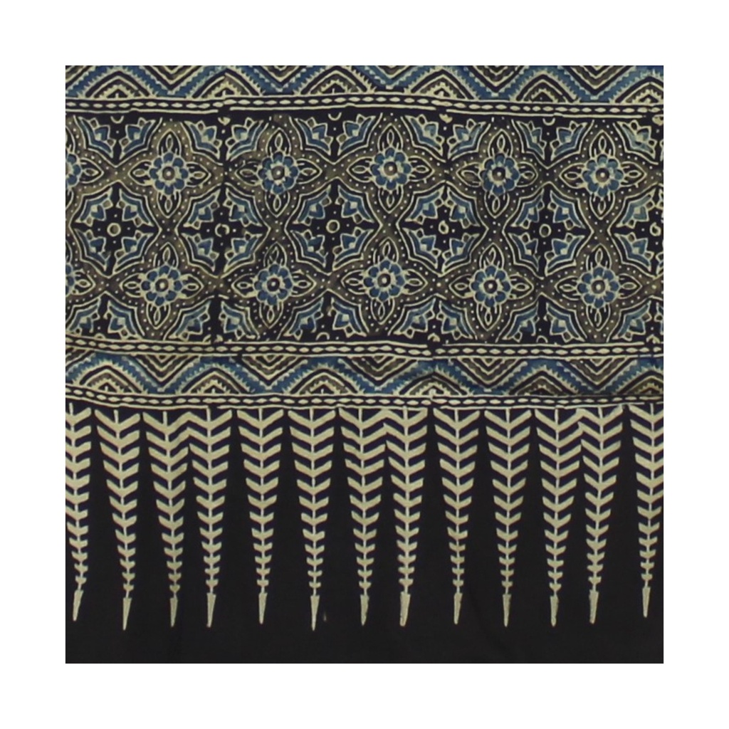 Hand Block Print Modal Silk Stole