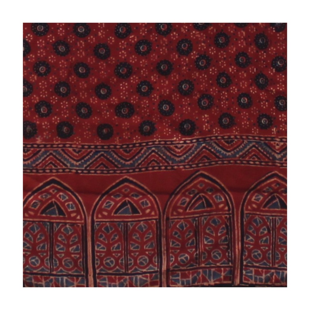 Hand Block Print Modal Silk Stole
