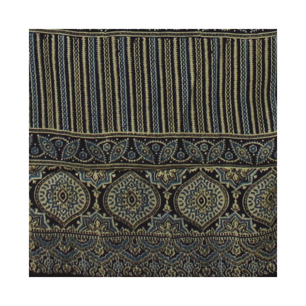 Hand Block Print Modal Silk Stole