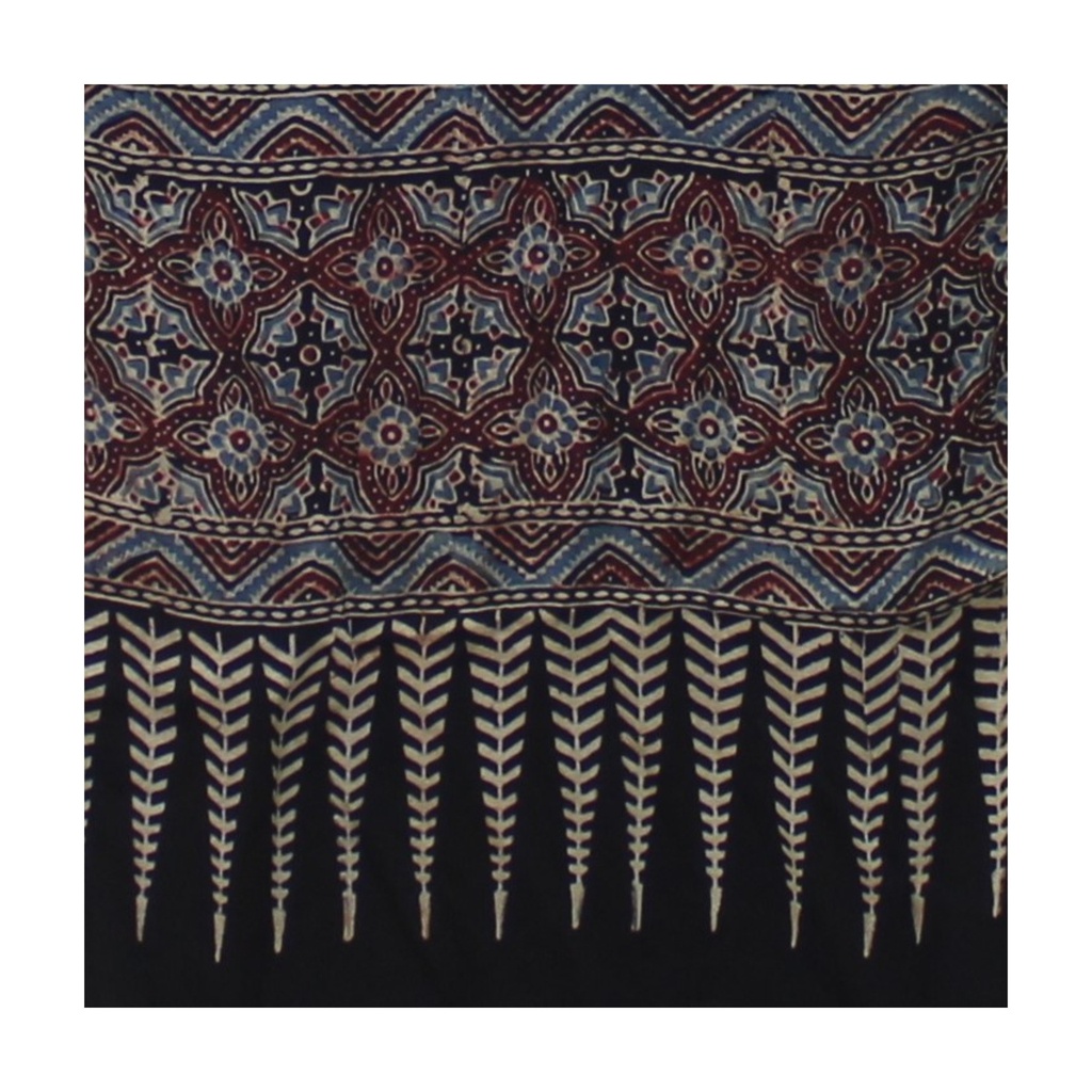 Hand Block Print Modal Silk Stole